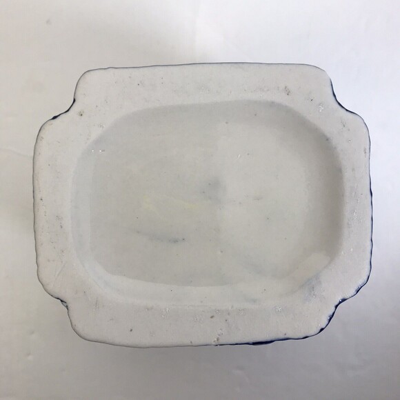 Ceramic Tea anister Caddy Blue Yellow Duck Black Eyed Susan Asian Trinket Box - Picture 6 of 7